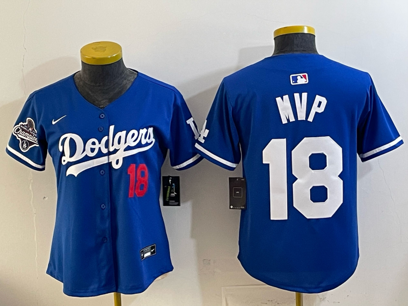 women Los Angeles Dodgers #18 MVP blue Game 2026 Nike MLB Jersey 0414006->women mlb jersey->Women Jersey
